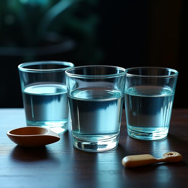 Artisanal sake bottles alongside tea ceremony utensils